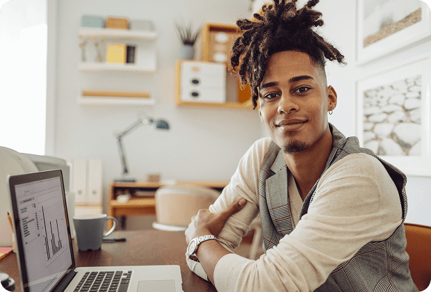 Professional at desk